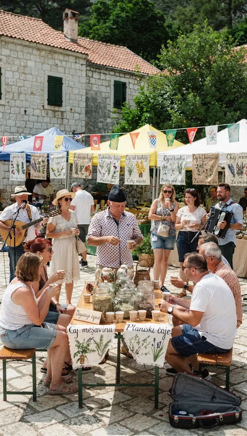 Svježe ubrani biljni listovi u sunčanoj livadi.